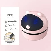 Latrodar Desktop Mini Vacuum Cleaner Charging Rubber Crafted with Care ks Cleaning Students Pink 3.2x3.2 Inch Home Essentials